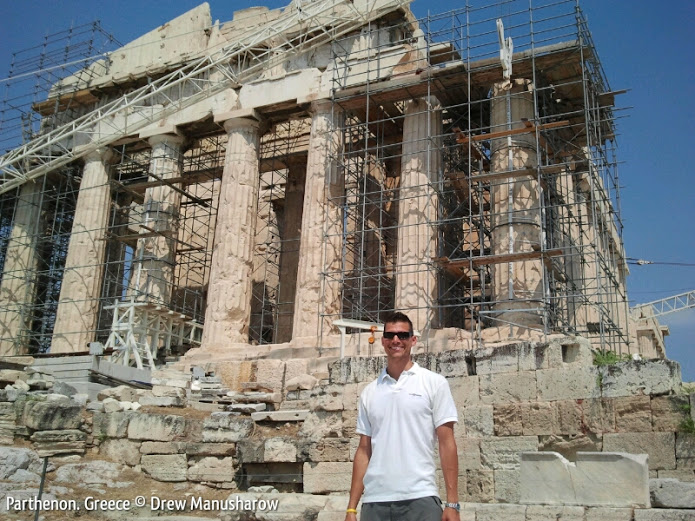 drewmanity and the Parthenon athens greece