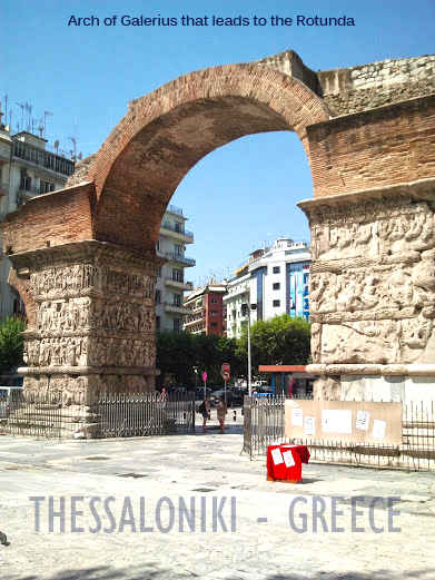 Arch of Galerius that leads to the Rotunda, thessaloniki