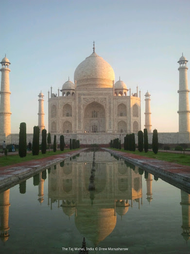 The Taj Mahal- Unesco World Heritage site. Agra District of Uttar Predesh, India. 
